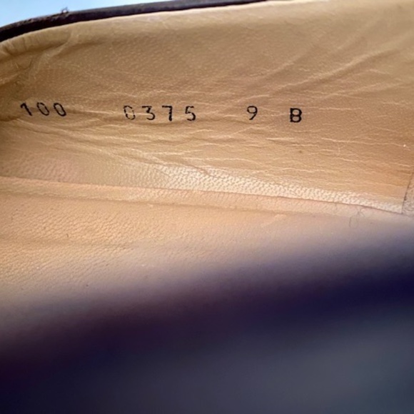 Gucci Brown Vintage 1990's loafers with gold Gucci - Picture 4 of 9